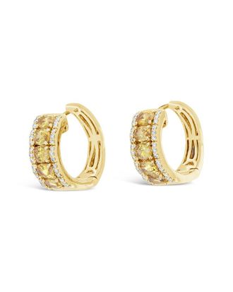 Le Vian 14K 1.94 Ct. Tw. Diamond & Yellow Sapphire Earrings
