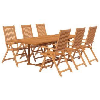vidaXL Juego De Comedor De Jard&iacute;n 7 Piezas Madera Maciza De Acacia Vidaxl