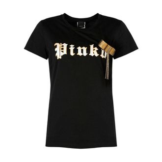 Pinko Camiseta Cl&aacute;sica de Manga Corta - Tops - Mujer - Negro - S