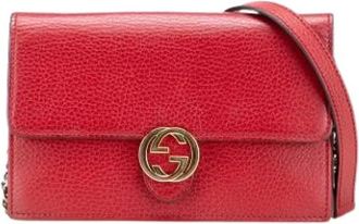 Gucci Pre-owned Cross Body Bags, female, Red, Size: ONE SIZE Pre-owned Vintage Cross Body Bag