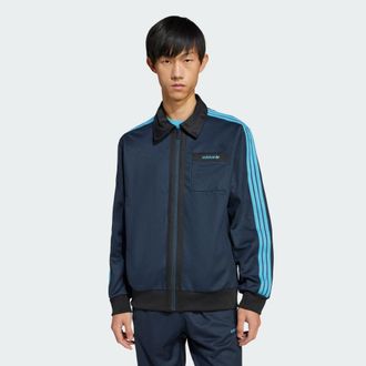 adidas Originals Mens Track Top - Blue Cotton - Size X-Small