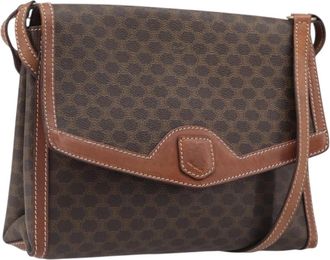 Celine Vintage Macadam Canvas Brown Canvas Backpack Bag (Pre-Owned)