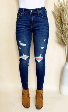 Kancan Jameson Skinny Jeans In Dark Wash