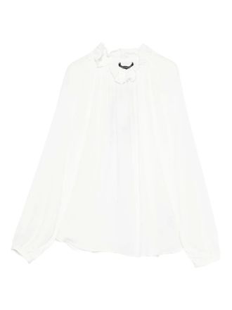 Luisa Cerano ruffled blouse - women - Fabric - 42 - White