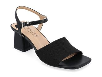 Journee Collection Evylinn Womens Sandals Black : 9.5 M, Synthetic/Textile
