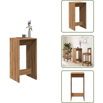 vidaXL The Living Store Tavolo Bar Rovere Artigianale 51x50x103,5 cm Legno Multistrato - Tavolo in legno