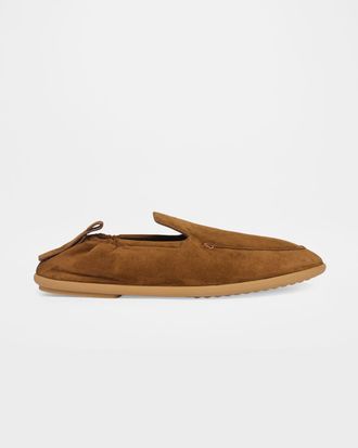 Bottega Veneta Men & apos;s Dawson Suede Elastic-Back Loafers