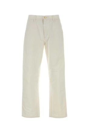 Carhartt Work in Progress Carhartt Wip White Cotton Single Knee Pant