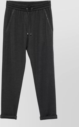 Brunello Cucinelli cotton silk blend trousers side pockets