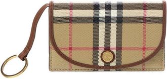 Burberry Check E-Canvas & Leather Card Case