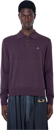 Vivienne Westwood Mark Polo - Heren - Tops - Paars - Maat: S Katoen