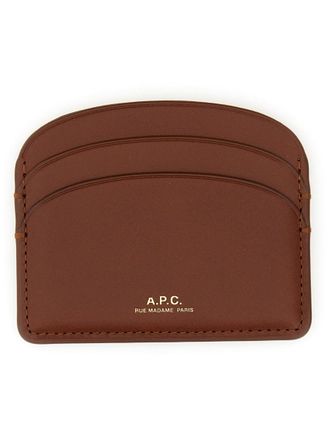 A.P.C. Demi Lune Card Case - Brown