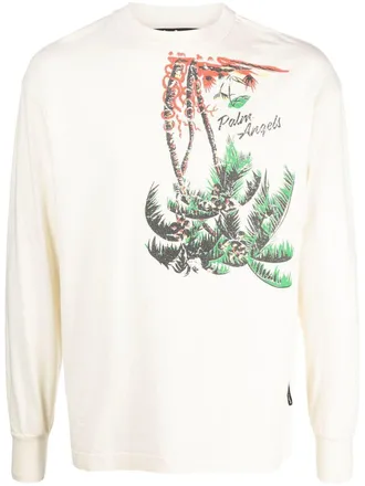 Palm Angels Sweater met grafische print - Beige