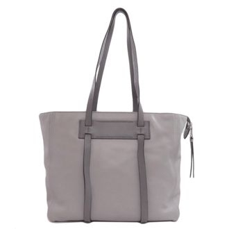 Miu Miu Gray Leather Tote Bag (Pre-Owned)
