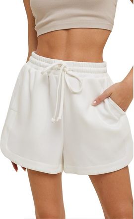 Wishlist Scuba Knit Shorts in White at Nordstrom Rack, Size Medium