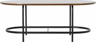 DKD Home Decor Mesa De Comedor - 99.5 X 50 X 40 Cm - Madera, Vidrio, Hierro - Negro - Rectangular