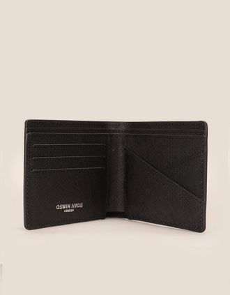 Oswin Hyde Mens Marylebone Black Bifold Wallet