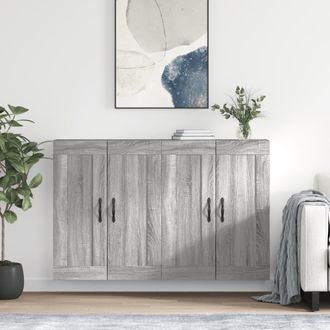 vidaXL Vidaxl - Armarios De Pared 2 Uds Madera De Ingenier&iacute;a Gris Sonoma