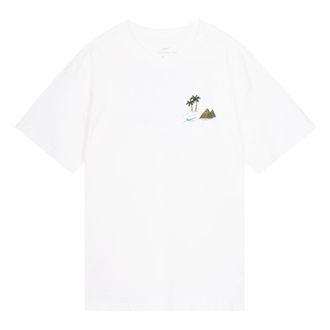Nike SB Back Skateboard Round Neck Short Sleeve White DD8914-100