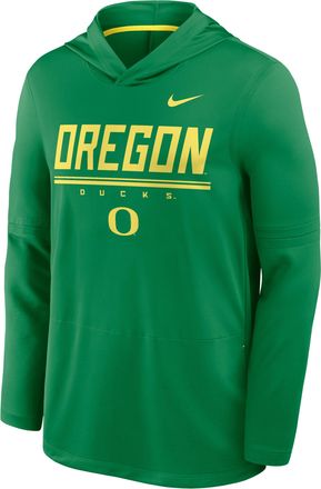 Nike Oregon Sideline Nike Mens Dri-FIT College Long-Sleeve Hooded Top in Green | 03B9394TUON-594