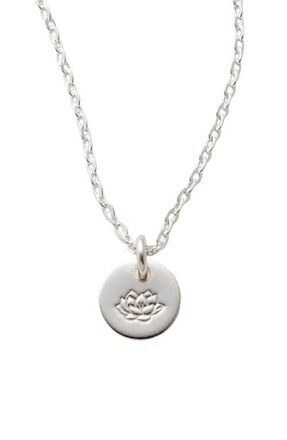 Made by Mary July Birth Flower Necklace in Silver at Nordstrom, Size Medium