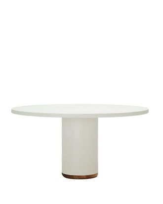 Hannun Mesa de exterior de microcemento en color blanco roto 150 cm