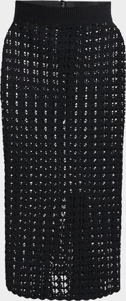 Dolce & Gabbana Crochet Pencil Midi Skirt