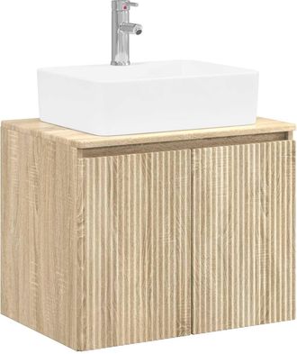 vidaXL Juego De Muebles De Ba&ntilde;o Roble Sonoma Madera De Ingenier&iacute;a Vidaxl