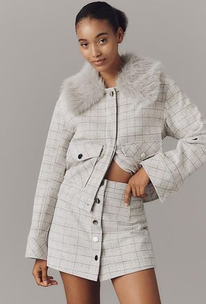 Maeve Cozy Plaid Skort