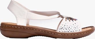 Rieker Womens Rieker 60880-80 Womens Sandals White - Size: 7.5