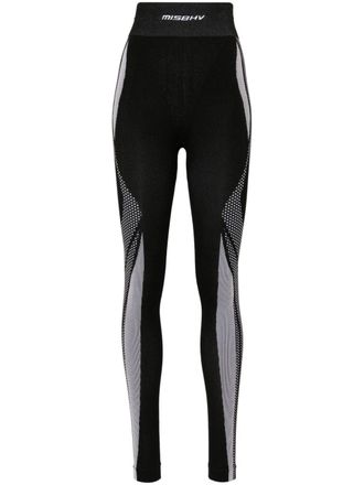 Misbhv Performa logo-embellished leggings - Black