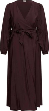 Kaffe Curve KClara Jurk - Dames - Jurken - Bruin - Maat: XL