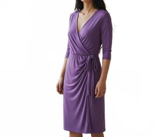 Ralph Lauren Wrap Mini Dress In Lavender
