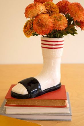 Kalalou Ceramic Slipper And Socks Vase