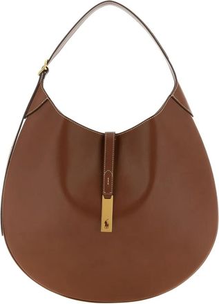 Polo Ralph Lauren Borsa a spalla Polo Id in pelle - Marrone