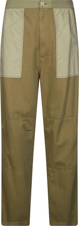 Maison Margiela Olive Green Contrast Beige Pocket Pants