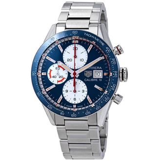 Tag Heuer Carrera Automatic Chronograph Blue Dial Mens Watch CV201AR.BA0715