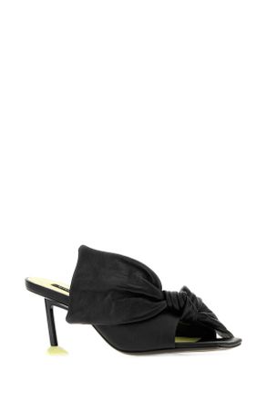 Givenchy Womens Black Leather Boudoir Mules Sandali Sandal