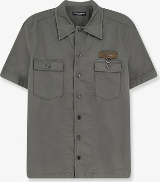 Dolce & Gabbana Camicia in cotone con patch Logo - DOLCE & GABBANA - gender_Man