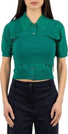 Pinko Pinko, Tops, Dames, Groen, S, Polyester, Cedrus Vest