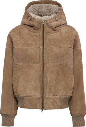 Tela hooded zip-up jacket - Brown