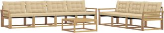 vidaXL Conjunto De Sof&aacute;s De Exterior 8 Uds. Y Beige Vidaxl