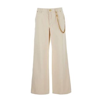 Michael Kors Dames, Broeken, Beige, Maat: 2XS Katoen