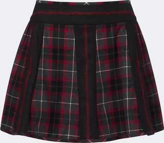 Vivienne Westwood Minifalda Bell de lana a cuadros
