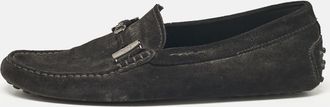 Tod's Tods Black Suede Slip On Driver Loafers