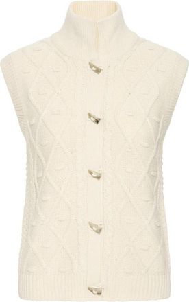 Ichi Ihdestan WA Strik 20124343 - Dames - Vesten - Beige - XL - Truien & Vesten