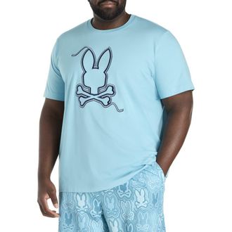 Psycho Bunny Big & Tall Cyrus Graphic Tee in Milky Blue at Nordstrom, Size 2X Big