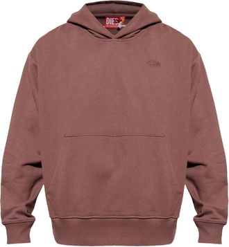 Diesel S-Macs logo-graphic hoodie - men - Cotton - XXXL - Brown