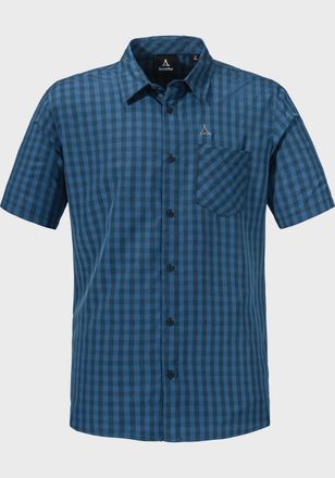 Sch&ouml;ffel Outdoorhemd SCH&Ouml;FFEL Hiking CIRC Shirt Style Dalfoss MNS, Herren, Gr. 46, Normalgr&ouml;ssen, blau (8820, blau), Oberstoff: 100% Polyester, V-Ausschnitt, H