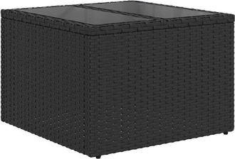 vidaXL Vidaxl - Conjunto De Sof&aacute; De Jard&iacute;n 8 Pcs Negro, Crema 55 X 55 X 37 Cm